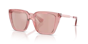 Burberry BE4473U-41969L แว่นกันแดดสีชมพู เลนส์ม่วงอ่อนแฟลชเงิน สำหรับผู้หญิง