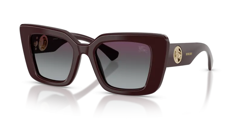 Burberry BE4476F 42048G แว่นกันแดดสีบอร์โด เลนส์ไล่ระดับสีเทา สำหรับผู้หญิง