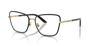 Dolce & Gabbana DG1359 1334 แว่นสายตาทรงตาแมวสีทอง/ดำ สำหรับผู้หญิง