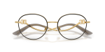 กรอบแว่นสายตา Dolce & Gabbana DG1365-1334 Gold/Black Dolce & Gabbana DG1365 1334 close-up ด้านหน้า