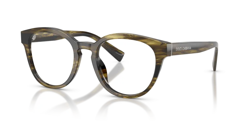 กรอบแว่นสายตา Dolce & Gabbana DG3421-3066 Striped Green Dolce & Gabbana DG3421 3066 แว่นสายตาลายทางเขียว สำหรับผู้ชาย