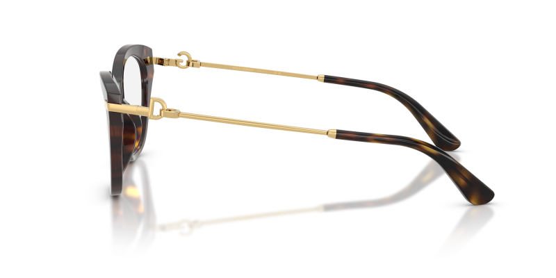 แว่นสายตา Dolce & Gabbana DG3428 502 มุมข้าง ขาแว่นโลหะทอง