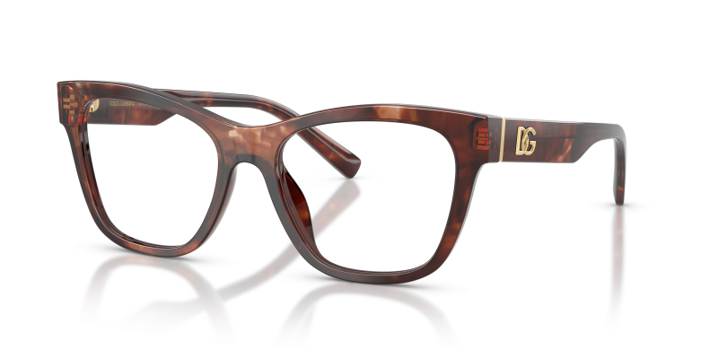 กรอบแว่นสายตา Dolce & Gabbana DG3430-3222 Dark Red Havana Dolce & Gabbana DG3430 3222 แว่นสายตาลายฮาวานาแดงเข้ม สำหรับผู้หญิง