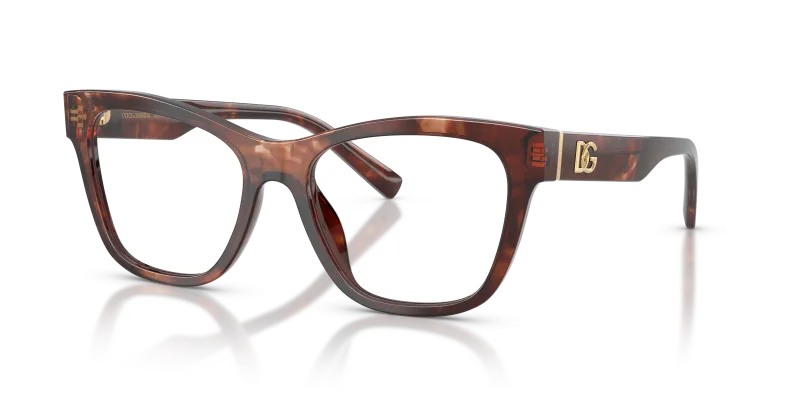 Dolce & Gabbana DG3430 3222 แว่นสายตาลายฮาวานาแดงเข้ม สำหรับผู้หญิง