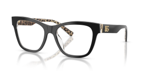 Dolce & Gabbana DG3430 3299 แว่นสายตาลายเสือดาวดำน้ำตาล สำหรับผู้หญิง