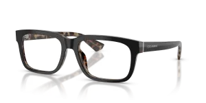 Dolce & Gabbana DG3432 3417 แว่นสายตาสีดำเฉดฮาวานาแดง สำหรับผู้ชาย