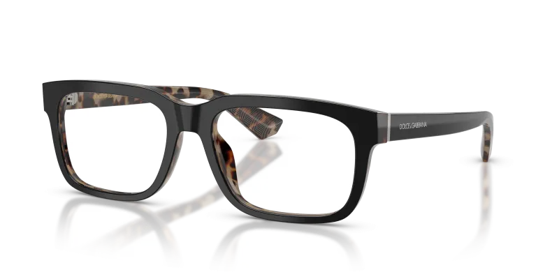 กรอบแว่นสายตา Dolce & Gabbana DG3432-3417 Black on Red Havana Dolce & Gabbana DG3432 3417 แว่นสายตาสีดำเฉดฮาวานาแดง สำหรับผู้ชาย