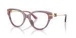 กรอบแว่นสายตา Dolce & Gabbana DG3438-3474 Striped Violet Transparent Dolce & Gabbana DG3438 3474 แว่นสายตาลายแถบม่วง สำหรับผู้หญิง