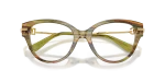 กรอบแว่นสายตา Dolce & Gabbana DG3438-3475 Striped Green Transparent Dolce & Gabbana DG3438 3475 close-up ด้านหน้า