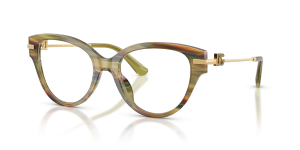 Dolce & Gabbana DG3438 3475 แว่นสายตาลายแถบเขียวโปร่งใส สำหรับผู้หญิง