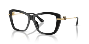 Dolce & Gabbana DG3439 501 แว่นสายตาสีดำคู่ขาทอง สำหรับผู้หญิง