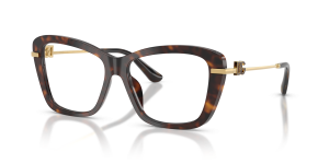 Dolce & Gabbana DG3439 502 แว่นสายตาลายฮาวานา ขาทอง สำหรับผู้หญิง