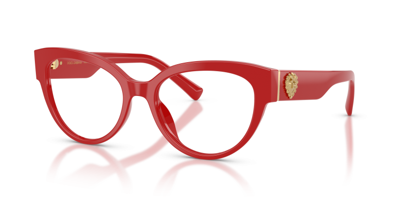 กรอบแว่นสายตา Dolce & Gabbana DG3440-3088 Full Red Dolce & Gabbana DG3440 3088 แว่นสายตาทรงตาแมวสีแดงเข้ม สำหรับผู้หญิง