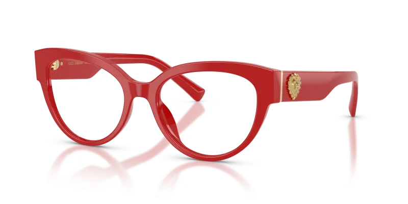กรอบแว่นสายตา Dolce & Gabbana DG3440-3088 Full Red Dolce & Gabbana DG3440 3088 แว่นสายตาทรงตาแมวสีแดงเข้ม สำหรับผู้หญิง