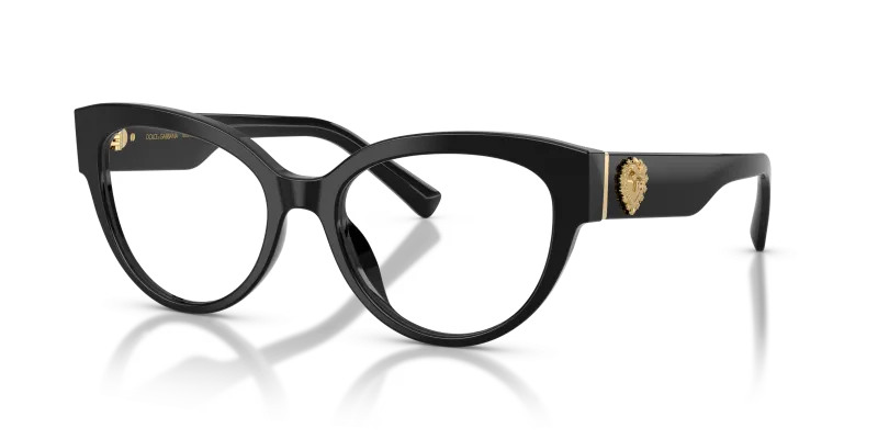 Dolce & Gabbana DG3440 501 แว่นสายตาทรงตาแมวสีดำ สำหรับผู้หญิง