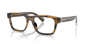 Dolce & Gabbana DG3446 3063 แว่นสายตาลายแถบน้ำตาล สำหรับผู้ชาย