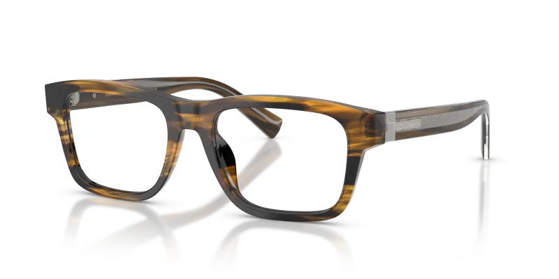 Dolce & Gabbana DG3446 3063 แว่นสายตาลายแถบน้ำตาล สำหรับผู้ชาย