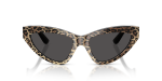 แว่นกันแดด Dolce & Gabbana DG4439-316387 Leo Brown On Black Dolce & Gabbana DG4439 316387 ด้านหน้า