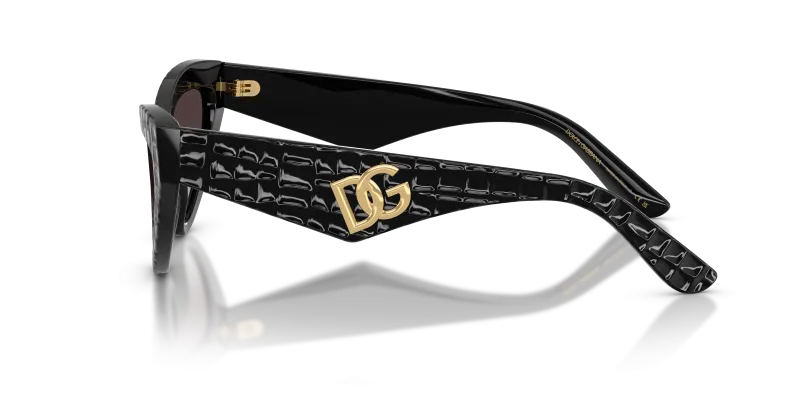 แว่นกันแดด Dolce & Gabbana DG4439 32888G มุมข้าง ทรงตาแมว