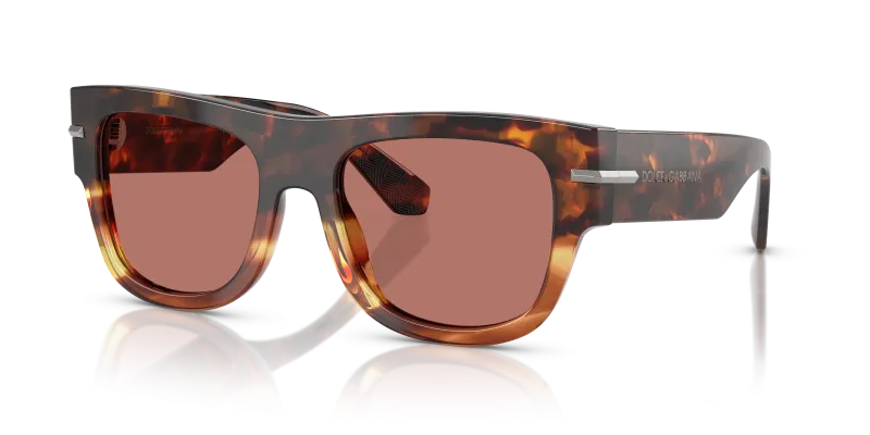 แว่นกันแดด Dolce & Gabbana DG4484F-3438M6 Warm Brown Havana Dolce & Gabbana DG4484F 3438M6 กรอบลายฮาวานา เลนส์บอร์โด