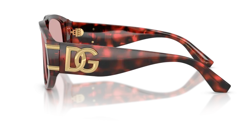 แว่นกันแดด Dolce & Gabbana DG4499 335884 มุมข้าง ลายฮาวานาแดง