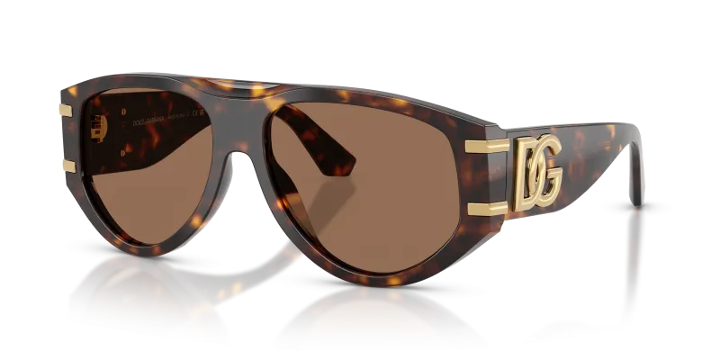 แว่นกันแดด Dolce & Gabbana DG4499-502/73 Havana Dolce & Gabbana DG4499 502/73 กรอบลายฮาวานา ทรงนักบินไซซ์ใหญ่