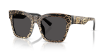 แว่นกันแดด Dolce & Gabbana DG4512-316387 Leo Brown On Black Dark Grey แว่นกันแดด Dolce Gabbana DG4512 316387 ลายเสือดาวน้ำตาลพื้นดำ สำหรับผู้หญิง