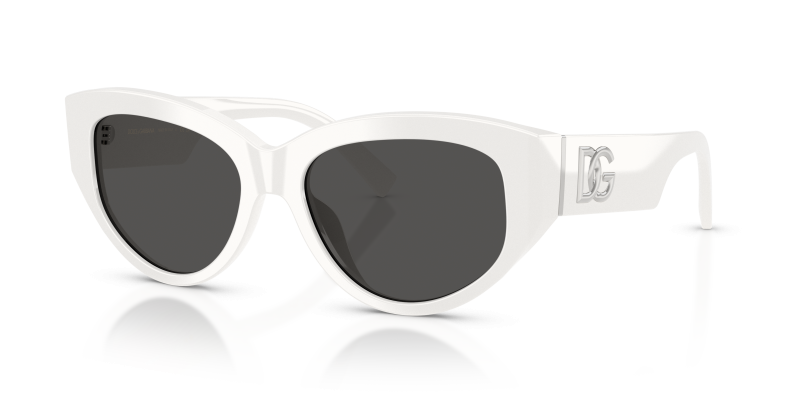 แว่นกันแดด Dolce & Gabbana DG4514-331287 White Dark Grey แว่นกันแดด Dolce Gabbana DG4514 331287 สีขาว สำหรับผู้หญิง