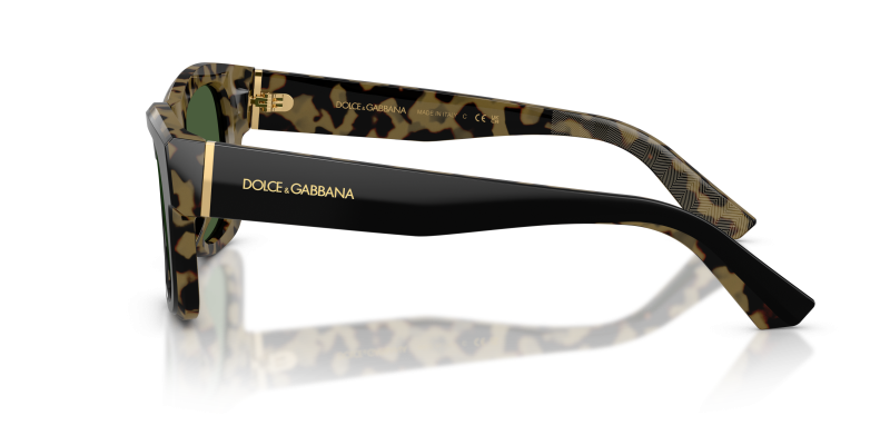 แว่นกันแดด Dolce & Gabbana DG4515 340471 มุมข้าง สีดำเฉดฮาวานาเหลือง