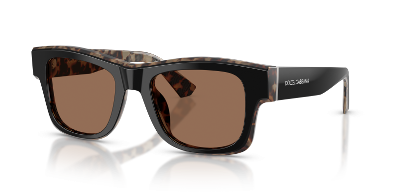 Dolce & Gabbana DG4515 341773 แว่นกันแดดสีดำเฉดฮาวานาแดง สำหรับผู้ชาย