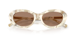 แว่นกันแดด Dolce & Gabbana DG4519-346173 Pearl Havana Cream Solid Brown Dolce Gabbana DG4519 346173 close-up ด้านหน้า