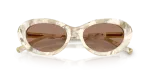 แว่นกันแดด Dolce & Gabbana DG4519-346173 Pearl Havana Cream Solid Brown Dolce Gabbana DG4519 346173 close-up ด้านหน้า