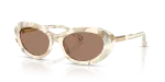 แว่นกันแดด Dolce & Gabbana DG4519-346173 Pearl Havana Cream Solid Brown แว่นกันแดด Dolce Gabbana DG4519 346173 Pearl Havana Cream สำหรับผู้หญิง