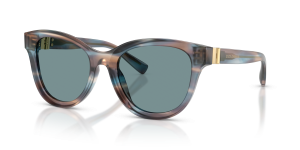 Dolce & Gabbana DG4533 344880 แว่นกันแดดลายแถบน้ำเงิน สำหรับผู้หญิง