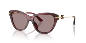 Dolce & Gabbana DG4534 3474LA แว่นกันแดดลายแถบม่วง สำหรับผู้หญิง