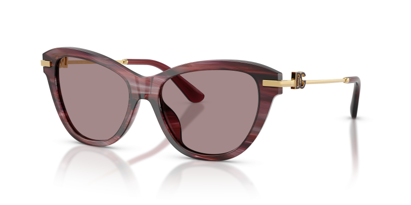 Dolce & Gabbana DG4534 3474LA แว่นกันแดดลายแถบม่วง สำหรับผู้หญิง