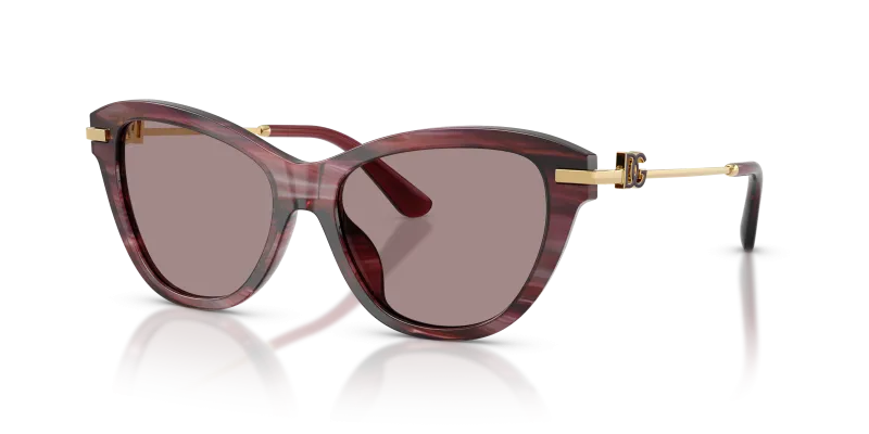 Dolce & Gabbana DG4534 3474LA แว่นกันแดดลายแถบม่วง สำหรับผู้หญิง