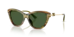 Dolce & Gabbana DG4534 347571 กรอบลายทางเขียวโปร่งใส ขาแว่นทอง