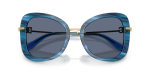 แว่นกันแดด Dolce & Gabbana DG4535-347272 Striped Blue Transparent Blue Dolce & Gabbana DG4535 347272 close-up ด้านหน้า