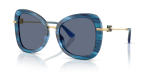 แว่นกันแดด Dolce & Gabbana DG4535-347272 Striped Blue Transparent Blue Dolce & Gabbana DG4535 347272 แว่นกันแดดลายแถบน้ำเงิน สำหรับผู้หญิง