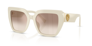 Dolce & Gabbana DG4538 331294 แว่นกันแดดสีครีมเลนส์ปรอท สำหรับผู้หญิง