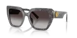 Dolce & Gabbana DG4538 34718G แว่นกันแดดลายลูกไม้สีดำ สำหรับผู้หญิง