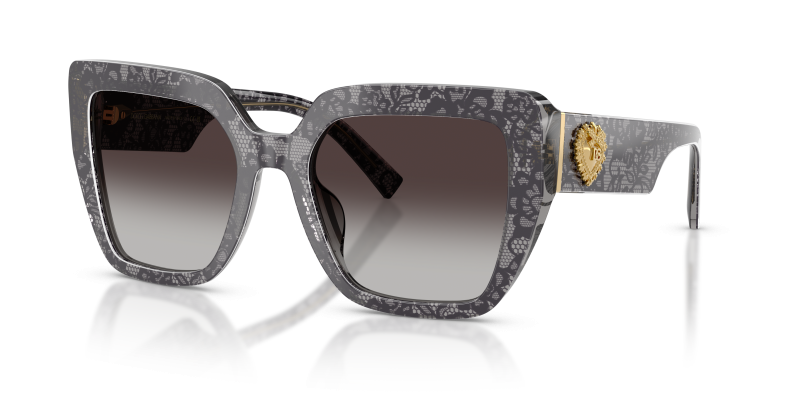 แว่นกันแดด Dolce & Gabbana DG4538-34718G Print Black Lace Dolce & Gabbana DG4538 34718G แว่นกันแดดลายลูกไม้สีดำ สำหรับผู้หญิง