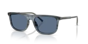 Dolce & Gabbana DG4542 348280 แว่นกันแดดโทนน้ำเงินลายแถบ สำหรับผู้ชาย