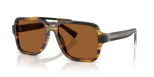 Dolce & Gabbana DG4544 306363 แว่นกันแดดลายทางน้ำตาลบรอนซ์ สำหรับผู้ชาย
