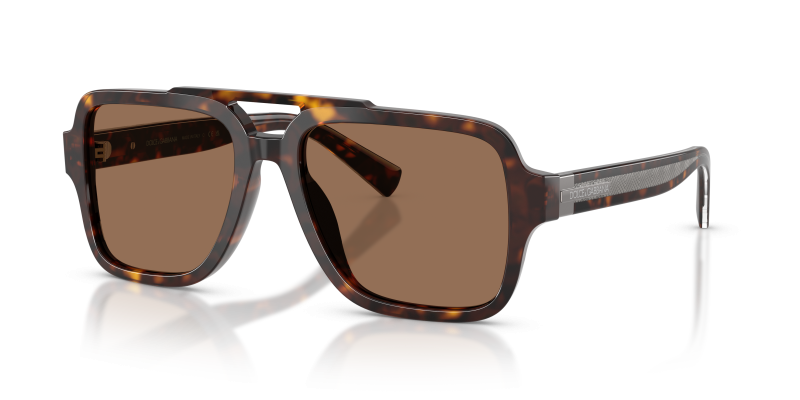 แว่นกันแดด Dolce & Gabbana DG4544-502/73 Havana Dark Brown Dolce & Gabbana DG4544 502/73 แว่นกันแดดทรงนักบินฮาวานา สำหรับผู้ชาย