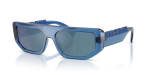แว่นกันแดด Dolce & Gabbana DG6203-300925 Transparent Blue Dark Grey Ar Blue Dolce & Gabbana DG6203 300925 แว่นกันแดดเลนส์ปรอทเทาเข้ม สำหรับทุกเพศ