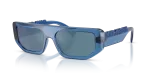 แว่นกันแดด Dolce & Gabbana DG6203-300925 Transparent Blue Dark Grey Ar Blue Dolce & Gabbana DG6203 300925 แว่นกันแดดเลนส์ปรอทเทาเข้ม สำหรับทุกเพศ