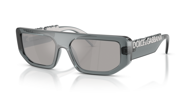 แว่นกันแดด Dolce & Gabbana DG6203-32556G Transparent Dark Grey Light Grey Silver Dolce & Gabbana DG6203 32556G แว่นกันแดดเลนส์ปรอททึบเทาอ่อน สำหรับทุกเพศ