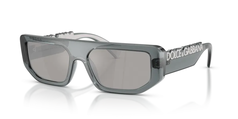 Dolce & Gabbana DG6203 32556G แว่นกันแดดเลนส์ปรอททึบเทาอ่อน สำหรับทุกเพศ